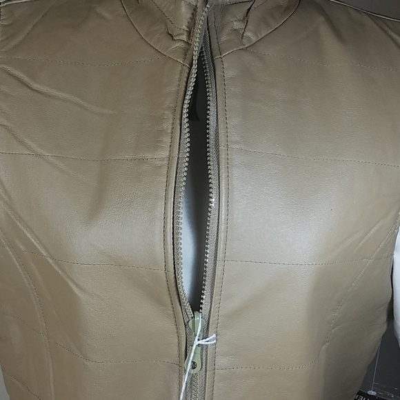 NWT, Henig Furs, leather vest, sleeveless, sz XL - Picture 5 of 7